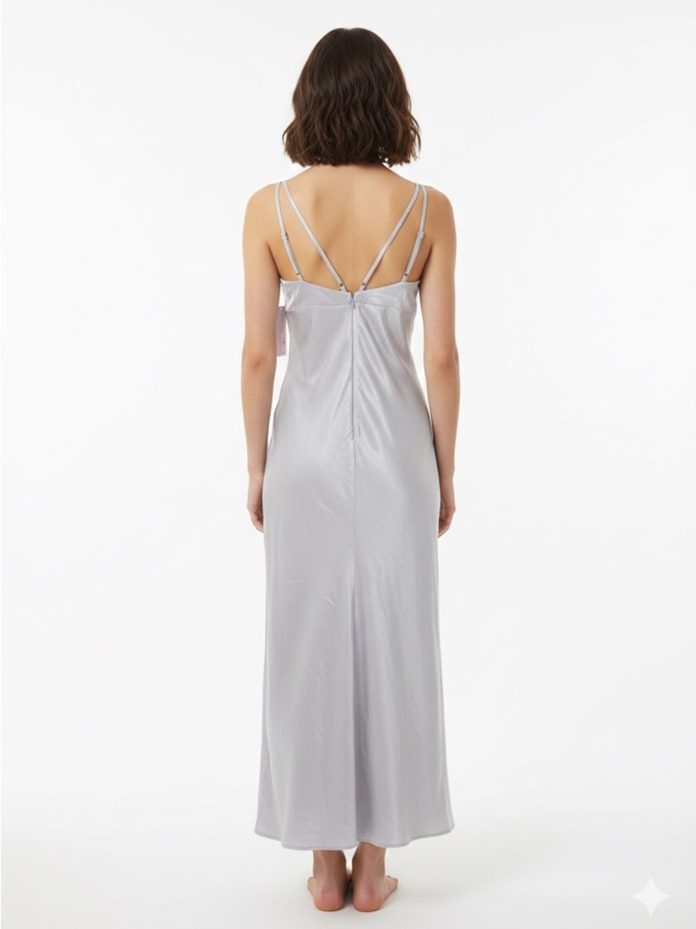 wild fable Silver Satin Slip Dress - Picture 2 of 5